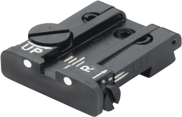 Browning Hi-Power Vigilante adjustable rear sight | white dots - Ubitzu