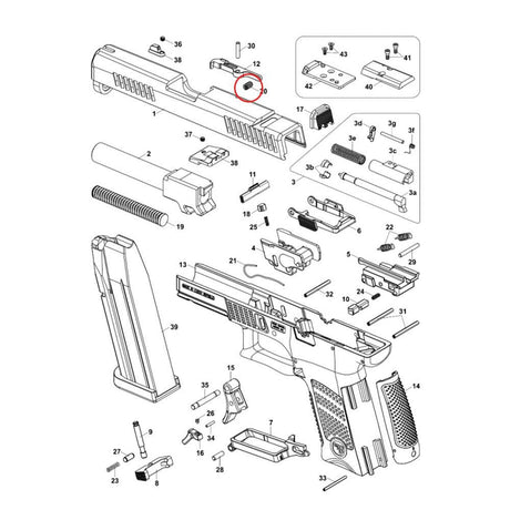 CZ [P-10C P-10F P-10S & other] extractor spring - Ubitzu