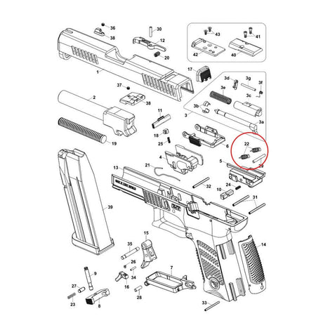 CZ [P-10C P-10F P-10S] trigger bar spring | 2 pcs - Ubitzu