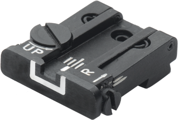 Glock [G17 G19 G26 & other] adjustable rear sight | white lines - Ubitzu