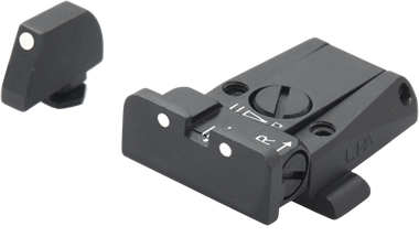 Glock [G17 G19 G26 & other] adjustable sights | white dots - Ubitzu