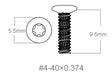 Set of screws 3pcs | 4-40x0.374’’ [T10] - Ubitzu