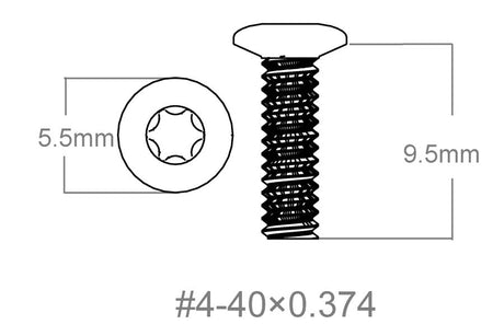 Set of screws 3pcs | 4-40x0.374’’ [T10] - Ubitzu